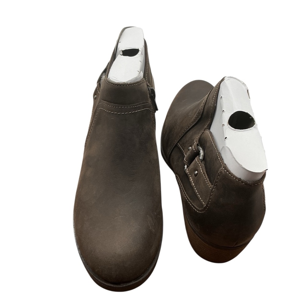 NWT Clarks Charlten Grace taupe oily leather Ankle Boots size 11 - Picture 4 of 12